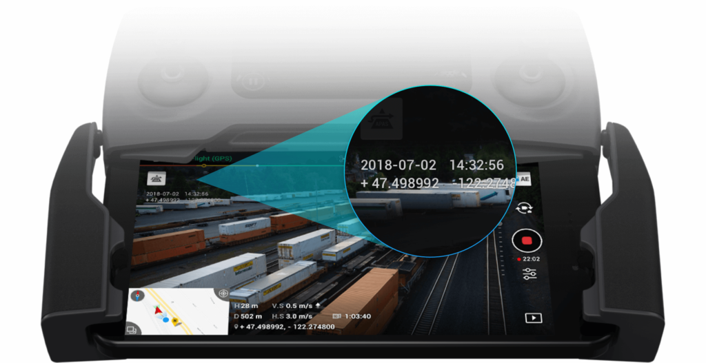 Posicionamiento de las fotos en Mavic 2 Enterprise Dual