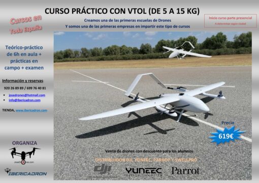 Curso práctico VTOL drones, Ibericadron