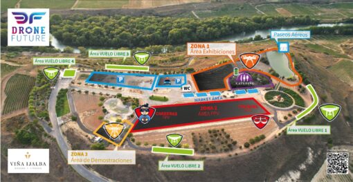 Zona del evento internacional nacional de drones