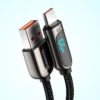 Cable USB a tipo C, 66 W, 1 m (negro) con pantalla Baseus