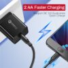 Cable USB carga 2.4A UGREEN micro USB Cable QC 3.0 2.4A 1m negro