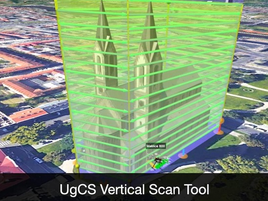 UgCS Pro perpetuo escaneo vertical