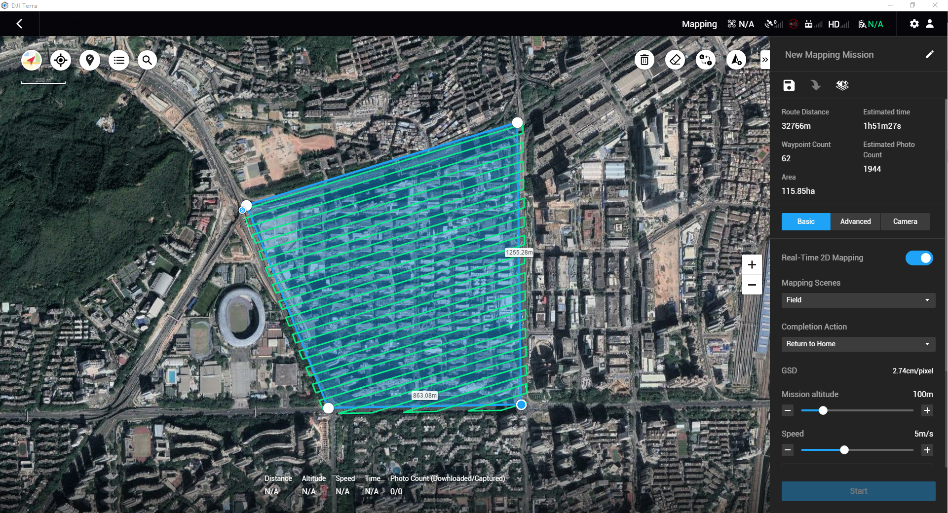 Mapeado con DJI Terra