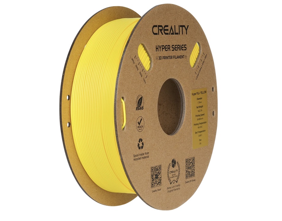 Hyper PLA Filamento color amarillo